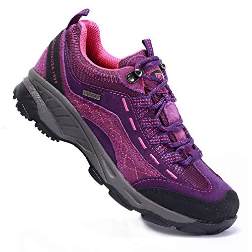 TFO Women's Hiking Shoes Anti-Slip Breathable Sneaker for Outdoor Walking Trekking Purple - Thumbnail 7