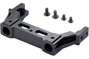 MOHERO Aluminum Alloy Rear Bumper Mount Servo Stand CNC for AXIAL SCX10 II 90046 1/10 RC Crawler Car (Rear Bumper Mount, Black)