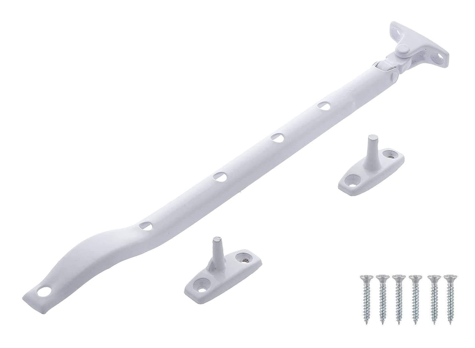 TERF® 250mm Heavy Duty White Window Casement Stay Spoon Style 250mm (10 inch) including Fixing Screw - Pack of 1