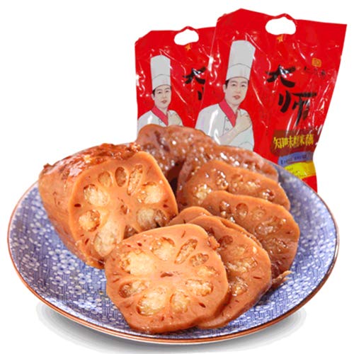 OUYANGHENGZHI Chinese Hang Zhou Local Specialty Glutinous Rice Lotus Root with Osmanthus and Sugar Juice 糯米桂花蜜汁莲藕400g/14.1oz