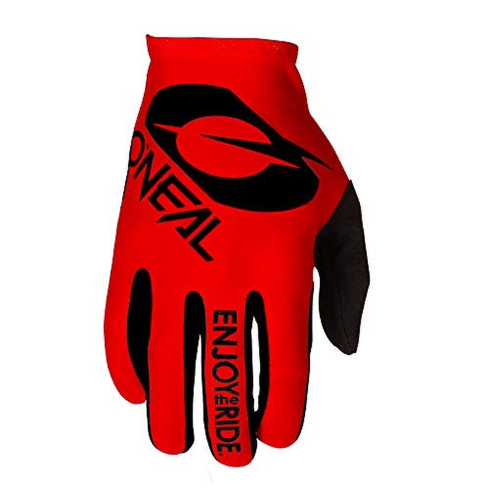 O'NEAL | Cycling and Motocross Gloves | MX MTB DH FR Downhill Freeride | Durable and Flexible Materials, Vented Palm | Matrix Glove | Adult | Black Red | Size L