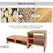 Jerry & Maggie – Wood Monitor Stand – 2 Parts Combination – Modern Dresser Shelf Unit Storage Desk Organizer Computer Stand Shelving – 2 Parts Multi Function Natural Wood Tonethumb 1