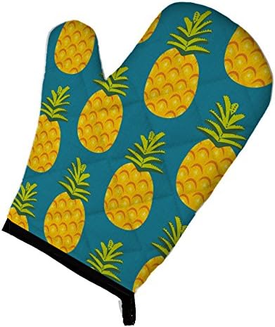 Carolines Treasures Bb5145Ovmt Pineapples On Teal Oven Mitt Large Multicolor