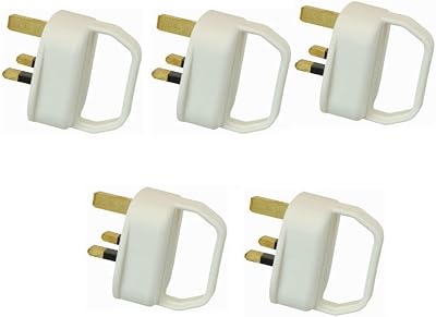 PRO ELEC 13A Fused Plug Top with Easy Pull Handle - Arthritis/Weak Grip - White