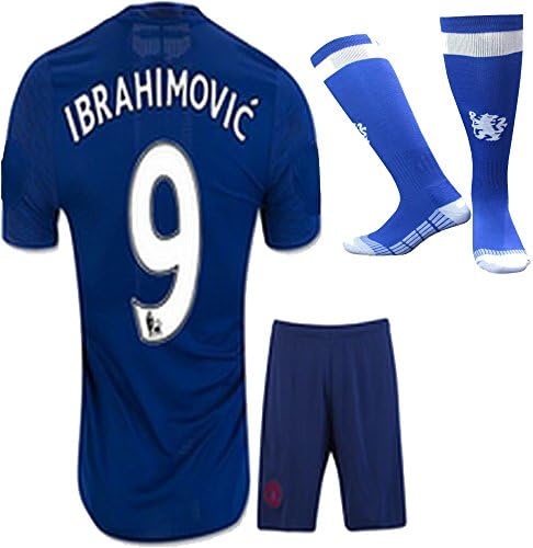 HonestBizT Kid & Youth Pogba Ibrahimovic Red & Blue Manchester United 2016/17 Season Jersey