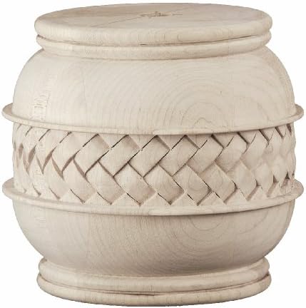 Weaved Carved Bun Foot, Hard Maple