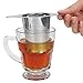Tea Infuser,Tea Strainer,2 PACK 304 Stainless Steel Water Filter with Double Handles for Hanging on Teapots, Mugs, Cups to steep Loose Leaf Tea and Coffee,Cold Brew Coffee Maker. FDA Approved.