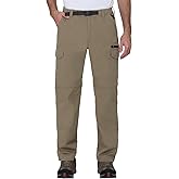 BC Clothing Hiking Convertible Outdoor Cargo Pants for Men (Tan, Lx29)