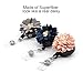 Retractable Badge Holder 3Pack, Kolss ID Badge Reel with Alligator Clip, Nurse Badge Holder with Daisy(Multiple)