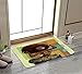 Family Decor Custom Waterproof Bathroom African Woman Printed Non-Slip Bath Mat Absorbent Home Decor