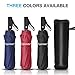 WSKY 10 Ribs Inverted Umbrella Windproof Automatic Folding Umbrella Teflon Coating Canopy Reverse Umbrella Portable Travel Umbrella Black