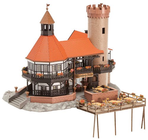 HO Scale Schlossberg Inn - Kit (Precolored Plastic & Laser-Cut Wood) -- 8-1/4 x 8-1/4 x 6-3/8" 21 x 21 x 16.2cm