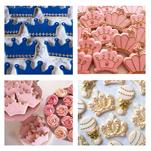 Crown Cookie Cutter Set 7 Pcs, Stainless Steel Fondant Cutter, King