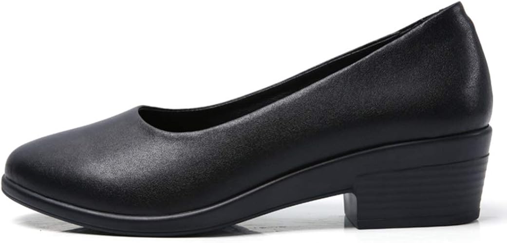 Amazon Jgfi パンプス ローヒール 靴 歩きやすい プレーンパンプス リクルート スムース レディース オフィス 太ヒール 黒 4 5cm ヒール 本革 パンプス アーモンドトゥ 走れる 脱げない 春 夏 秋 冬 お出かけol風 通勤 仕事 滑り止め Jgfi