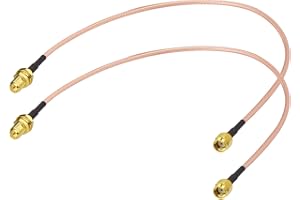 Superbat RP-SMA Female to RP-SMA Male RG316D WiFi Antenna Extension Cable 30cm 1ft,High-Speed Low Loss Coaxial Jumper for 5G 
