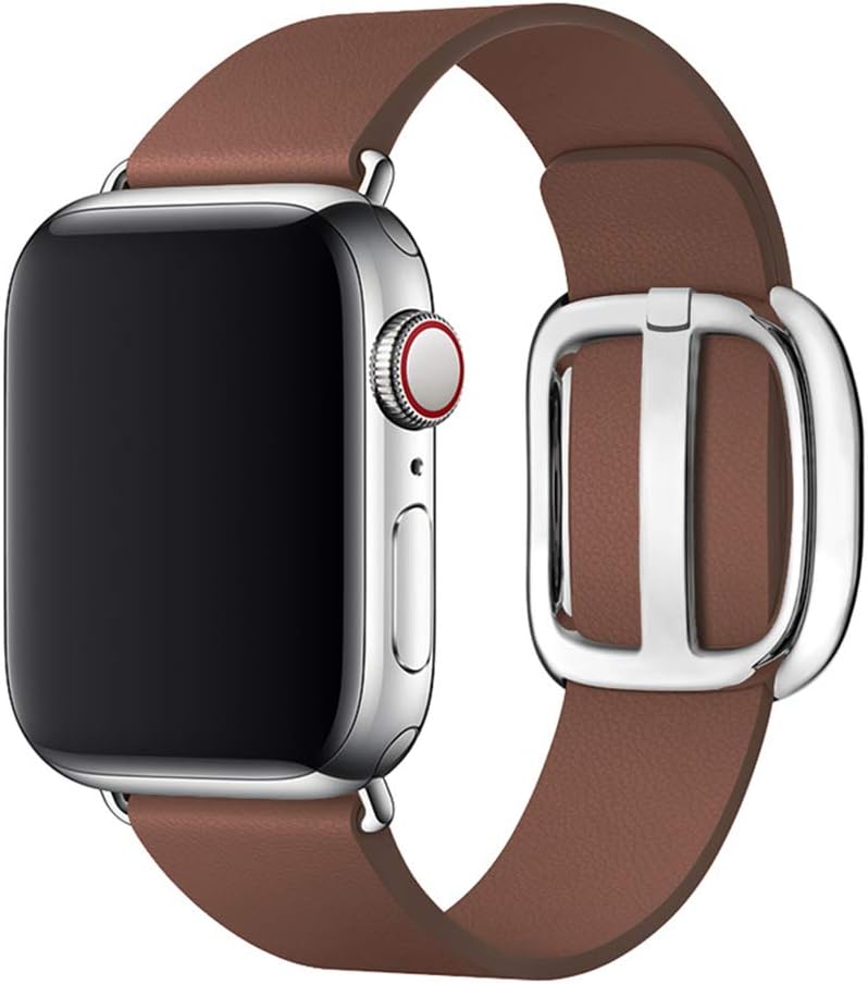 SIRUIBO Leather Band for Apple Watch 38mm 40mm 42mm 44mm Women, Modern Buckle Replacement iWatch Strap Wristband for Apple Watch Series 4 3 2 1