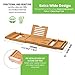 Bathtub Tray & Bed Tray - Upgraded Luxury Design - FREE Soap Dish & Non-Slip Pads, Expandable Multipurpose Bamboo Bathtub Tray for Large Tub, Holds Phone, Tablet and Wine, Essential Bath Accessories