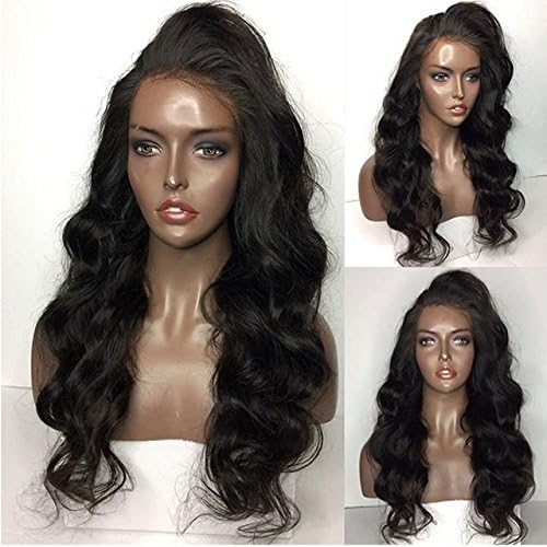 Aliceprincess 8A Malaysian Body Wave Full Lace Human Hair Wigs For Black Women Human Hair Lace Front Wigs With Baby Hair Glueless Full Lace Wigs Natural Balck Color (20inch lace front cap)
