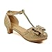 Nova Utopia Girls Low Medium Heel Dress Sandal Flower Girl Shoes,NF Utopia Girl NFGFH58H Gold 13