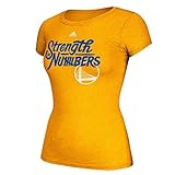 Golden State Warriors Women's Gold Playoff Slogan Strength In Numbers T-shirt