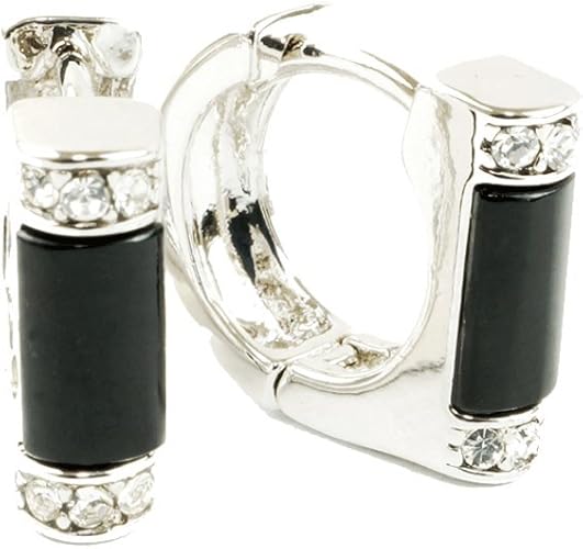 Amazon Atk21 両耳用 2個セット オニキス ライトストーン フープ ミニ プチ ピアス メンズ レディース ユニセックス アクセサリー ピアス 通販