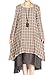Mordenmiss Women's Plaid Irregular Hem Dress
