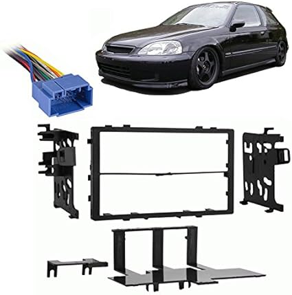 Fits Honda Civic 1999-2000 Double DIN Stereo Harness Radio Install Dash Kit