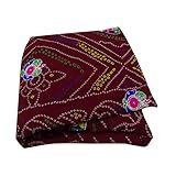 Indian Ethnic Traditional Women Sari Rajasthani Bandhani Vintage Style Saree