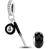 LNQOBU 925 Sterling Silver Charms for Bracelets Necklaces,5A Cubic Zirconias Evil Eye Dangle Beads Charms Jewelry Gift for Women (With one Spacer Beads Charms)