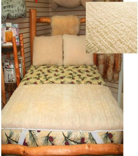 SnugFleece Original 1.75 in. Wool Mattress Topper Pad Cover Full Size 54 x 75
