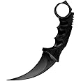 AOMINGGE Karambit Knife, Fixed Blade Stainless Steel Outdoor Hunting Knife with Sheath and Cord, Suitable for Hiking, Adventure, Survival and Collection (Black or Color)
