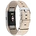 Henoda Replacement Bands Compatible with Fitbit Charge 2, Classic Genuine Leather Charge 2 Band Fitness Wristband for Women Men Small Large Gold