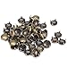 50pcs Round Studs Spots Nailheads 9mm Antique Brass