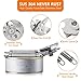 Manual Can Opener Food-Safe 100% Stainless Steel Jar Openers Fit for Veriety Cans Built in Bottle Opener NO-Rust