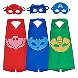 Babylian PJ Masks Costumes, Super Hero Dress up Costumes with Masks and Capes for Kids (3 in Pack)