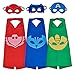 Babylian Masks Costumes Catboy Owlette Gekko Mask with Cape for Kids (Set of 3)