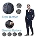 YaHoGa 22 Pieces Real Horn Buttons Set for Blazers Suits Coats 15MM 20MM Natural Black Buffalo Horn Blazer Buttons Suit Buttons for Men (Black)