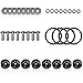 Bumper Quick Release Fasteners Kit-8PCS Black Universal Aluminum Fasteners Clips Bumper Trunk Fender Hatch Lids Screws Spike for Fender Car Bumper Trunk Lids