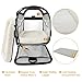 Juxcity Portable Mesh Soft Sided Pet Carrier Airline Approved Travel Bag for Small Medium Dogs Cats with Tow Sherpa Pads（Black）