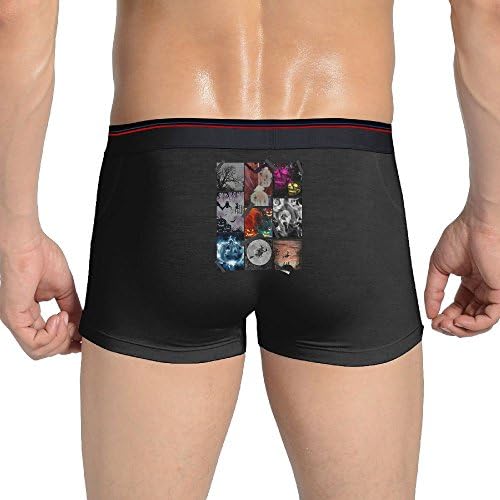 Halloween Black Cat And Pumpkin Pie PiBoxer Briefs Men's 4 Pack For Men
