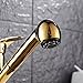 OWOFAN Kitchen Sink Faucet with Pull Out Sprayer 360 Degree Swivel Spout Mixer Brass Tap,Gold Polished WF-7005K