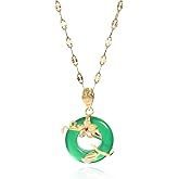 Your Always Charm Green Jade Necklace Good Fortune Pendant Stunning Jade Jewelry for women
