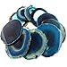 4 (FOUR) Agate Coaster - Teal Colored Agate Coasters Rock Paradise COA (AM9B2)
