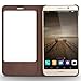 Huawei Mate 9 Case, QIALINO UtraSlim Genuine Leather Smart Cover (with Smart View Window and Auto Sleep/Wake Feature) for Huawei Mate9, Brown