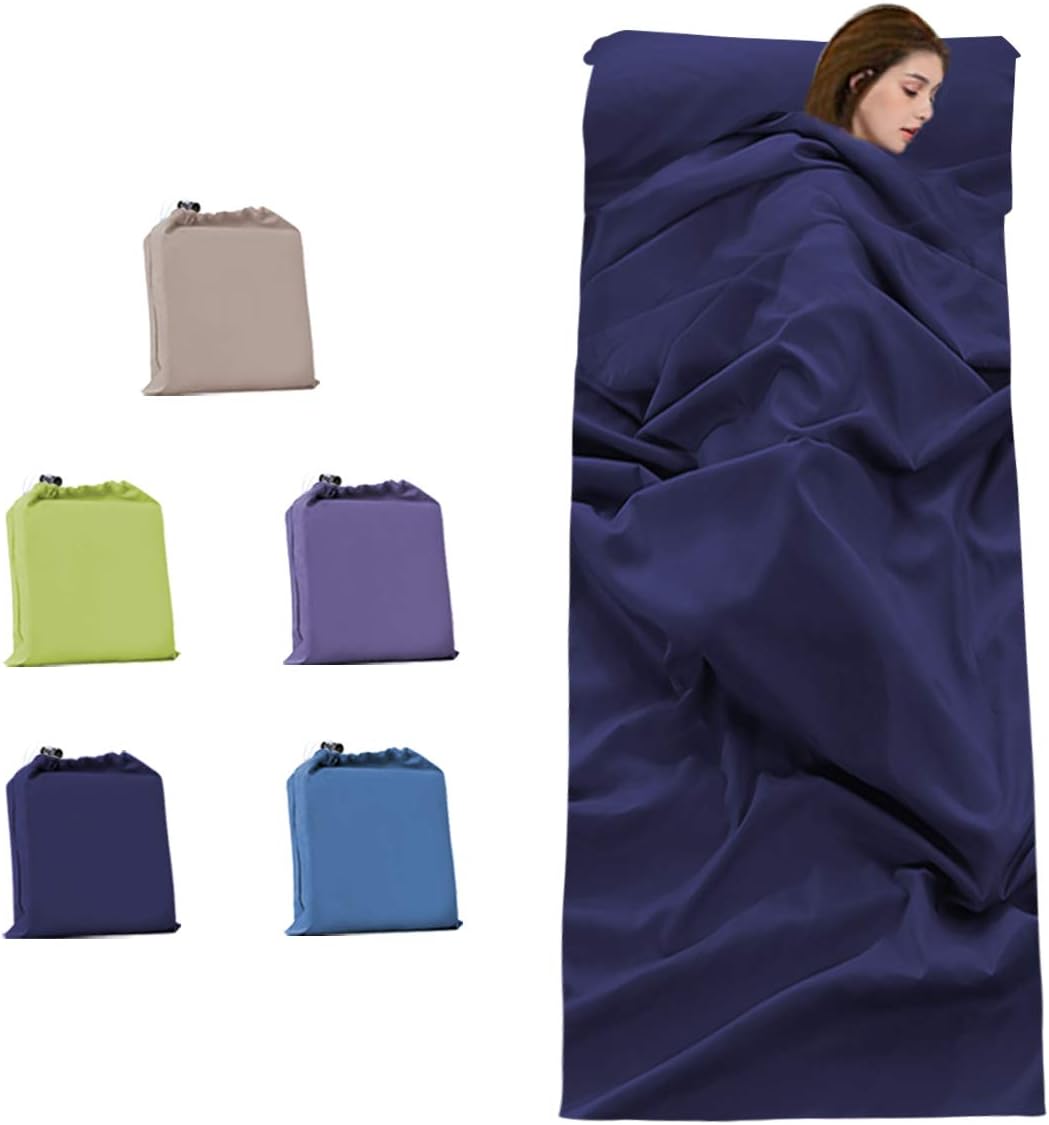iphonepassteCK Sleeping Bag Liner Travel Camping Sheet & Sleeping Sack Lightweight & Portable Perfect for Traveling Hotels Camping Backpacking