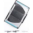 Eclass LCD Back Cover & Screws & Hinges Set Black for Dell Ins-piron Gaming G3 15 3500 3590 Blue Logo Top Case with Hinge Kit Screw10PCS Rear Lid 0747KP 747KP