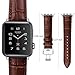 Apple Watch Band 42mm, Fintie Genuine Leather Replacement Strap Wrist Bands with Butterfly Buckle for Apple Watch Series 3 Series 2 Series 1 42mm All Models (Sport and Edition) - Brown