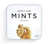 Ginger Breath Mints by Simply Gum - 6 Tins (270 Pieces)