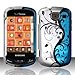 Samsung Brightside U380 (Verizon) Blue/Silver Vines Design Hard Case Snap On Protector Cover