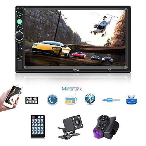 7'' Double DIN Android 8.1 MP5 Car Multimedia Player GPS Navigator Steering Wheel Control FM/AM Radio WiFi Bluetooth Hand-Free Calls Dual USB Fast Charging HD Rear View Camera Mirror Link - Thumbnail 7